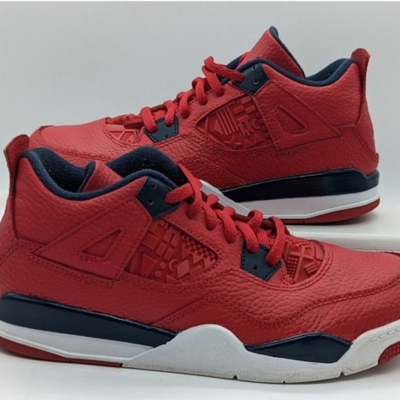Nike Air Jordan 4 Retro PS FIBA Red Blue Sneakers - Picture 2 of 9